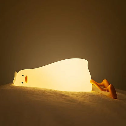 Lie Flat Duck Tap Night Light Tap Light Ambient Light Bedside Lamp Gift Light Rechargeable Table Lamp Atmosphere Lamp