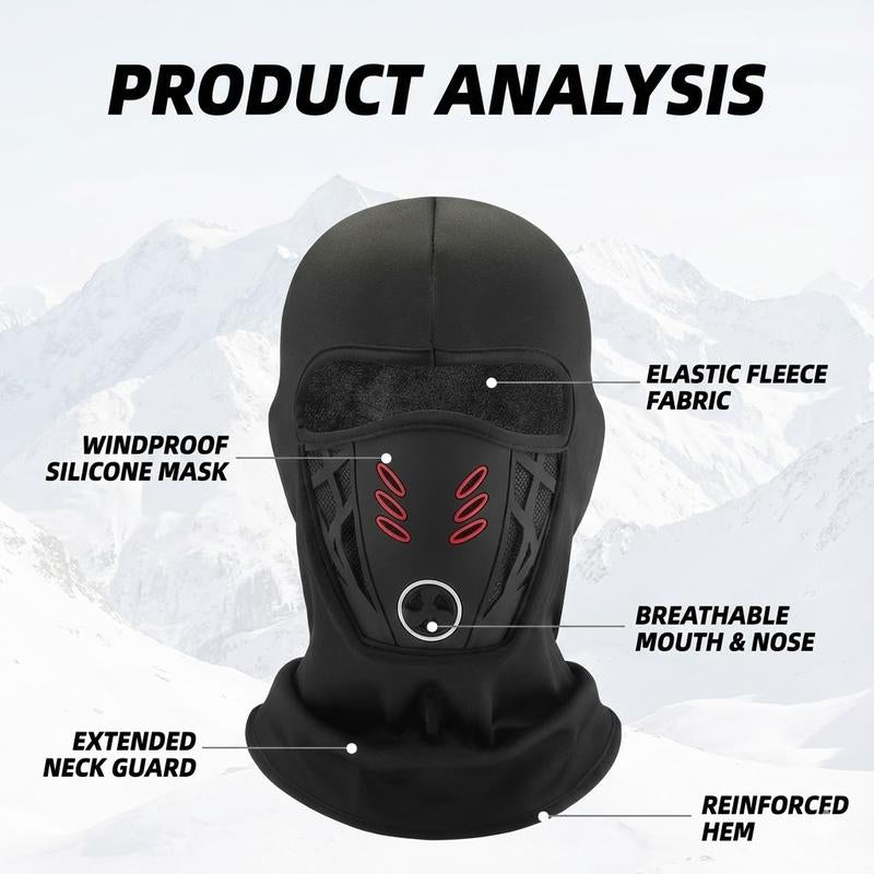 Protection Windproof, Dust-Proof and Breathable Winter Warm Mask Balaclava Ski Face Mask Mototrcyle and Cycling Thermal Face Mask for Men and Women Black Ski Masks Mask Men